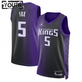 Dres Sacramento Kings De Aaron Fox Jordan 2023-24 Statement Edition Ljubičasta Swingman - Dječji
